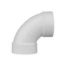 White Hub Straight and DWV Schedule 30 PVC 90 Degree Elbow 
