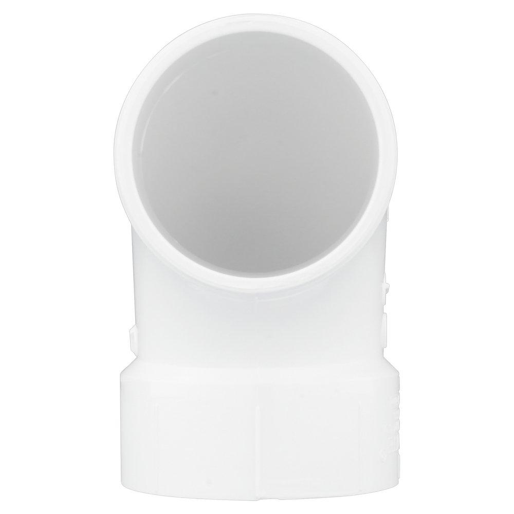 White Spigot x Hub Straight, DWV and Street Schedule 30 PVC 90 Degree Elbow 