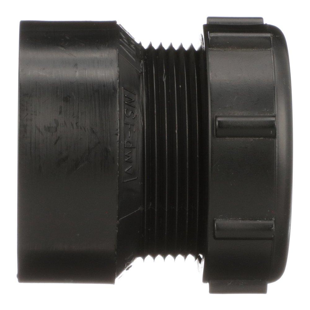 CHARLOTTE PIPE Black ABS DWV Slip Joint Female Trap Adapter with Plastic Nut & Washers to Fit 1-1/2 