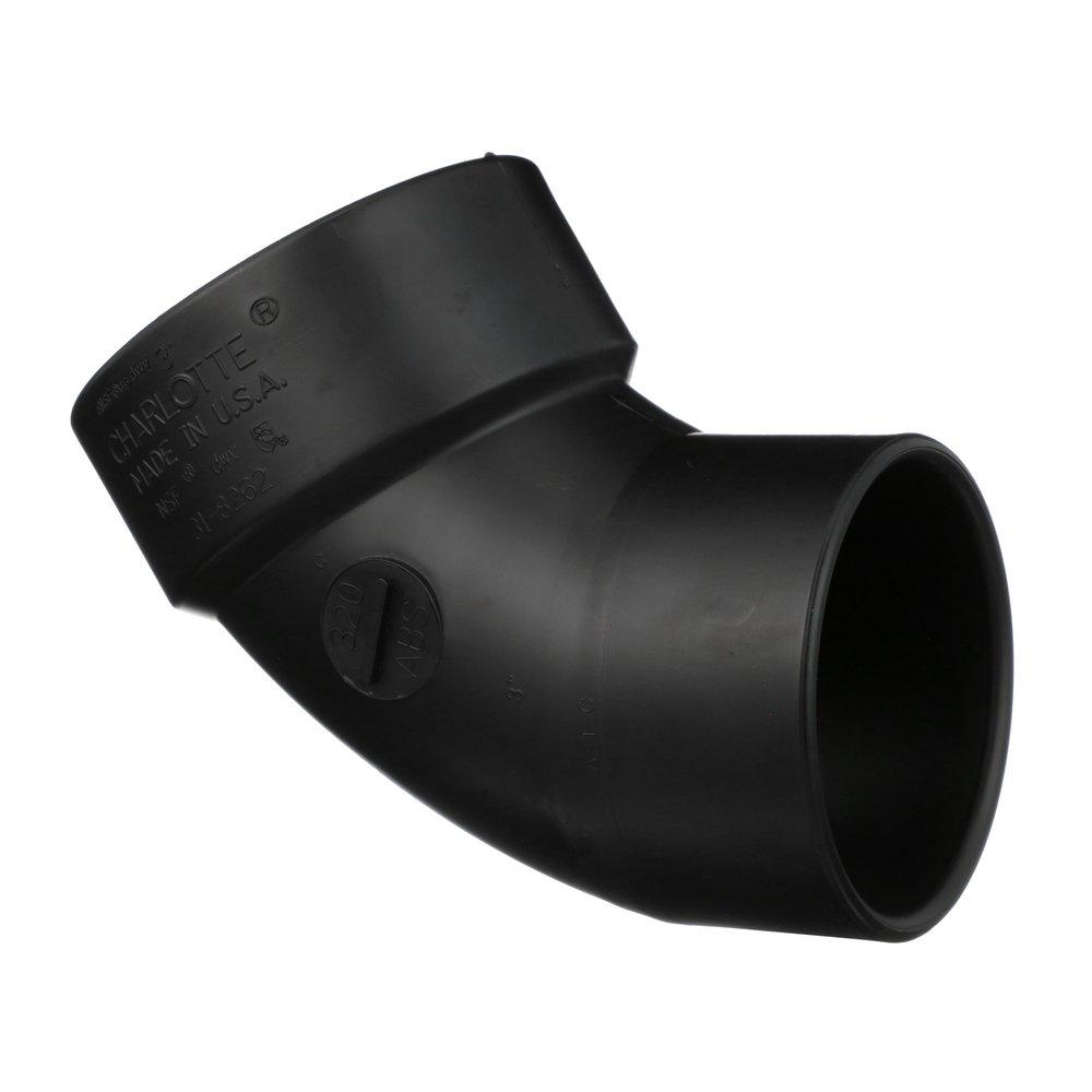 Black ABS DWV 60&deg; Street Elbow 