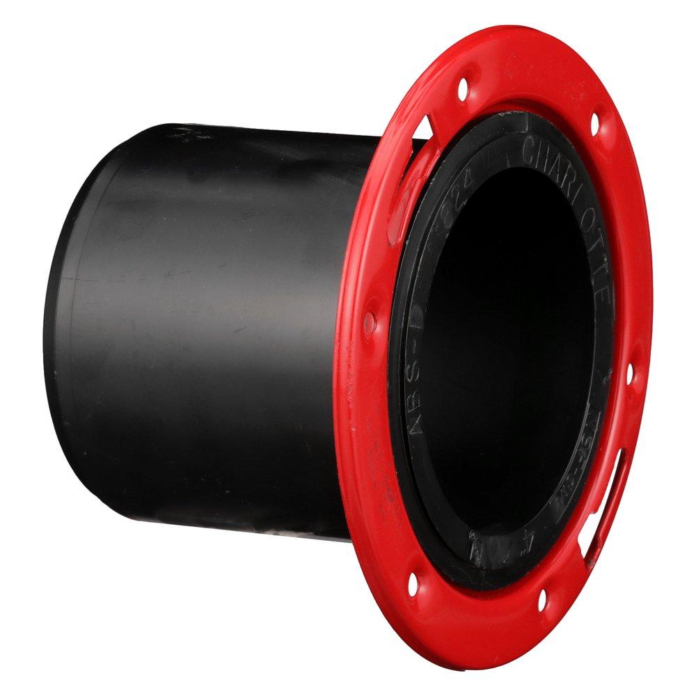 Black ABS DWV Closet Flange with Extension Spigot 