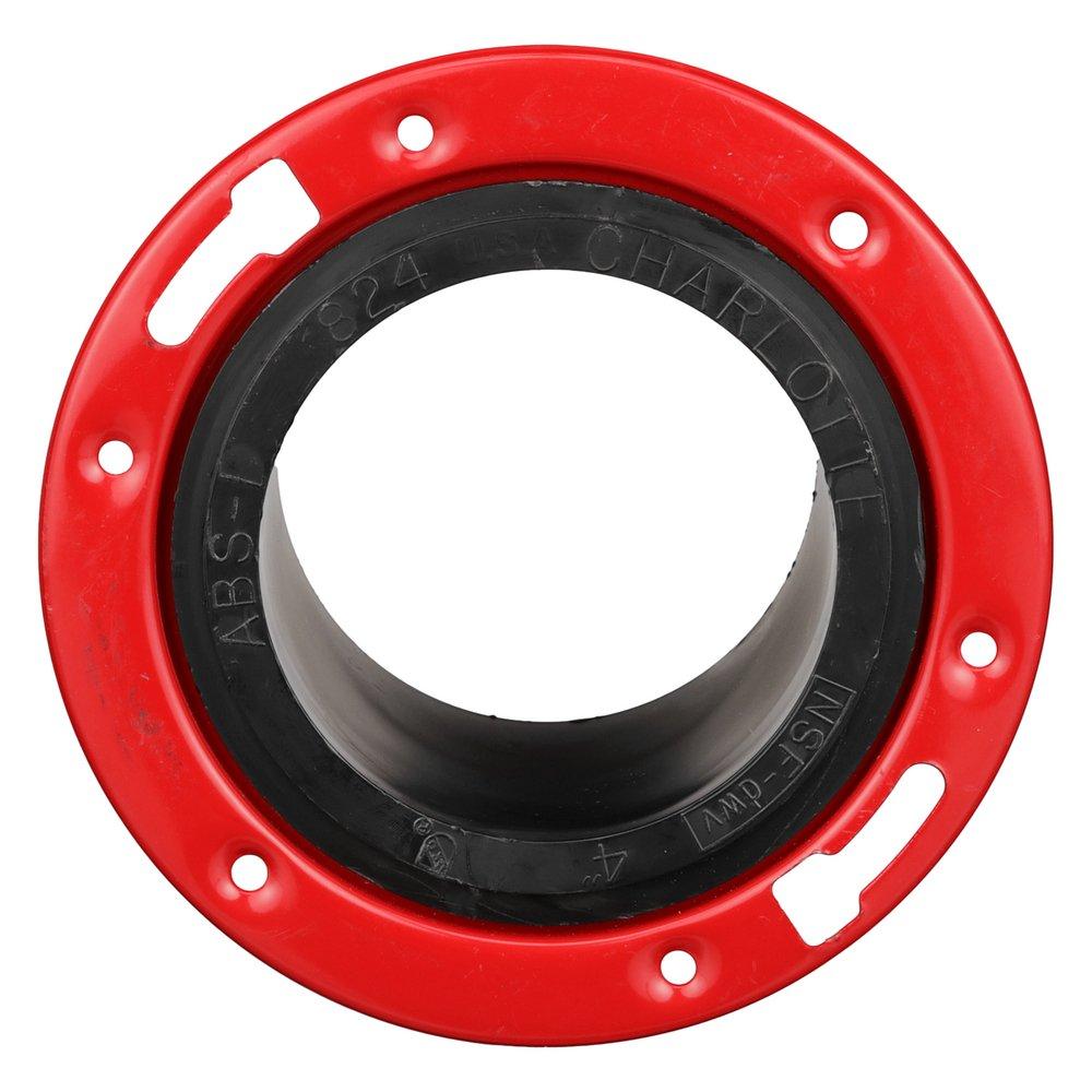 Black ABS DWV Closet Flange with Extension Spigot 