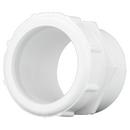 White PVC DWV Male Trap Adapter with Washer & Polyethylene Nut 