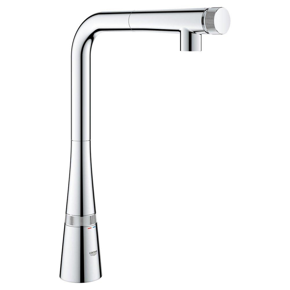 GROHE Chrome Single Handle Pull Out Kitchen Faucet 