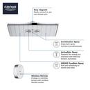 GROHE Chrome Dual PureRain,ActiveRain and PureRain+ActiveRain Showerhead 