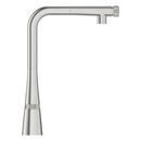 GROHE SuperSteel Single Handle Pull Out Kitchen Faucet 
