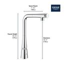GROHE SuperSteel Single Handle Pull Out Kitchen Faucet 