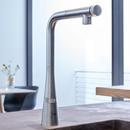 GROHE SuperSteel Single Handle Pull Out Kitchen Faucet 
