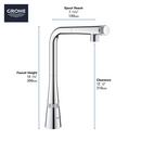 GROHE SuperSteel Single Handle Pull Out Kitchen Faucet 
