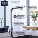 GROHE SuperSteel Single Handle Pull Out Kitchen Faucet 