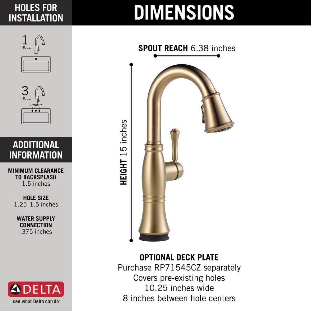 Delta Faucet Lumicoat Champagne Bronze Single Handle Lever Bar Faucet 