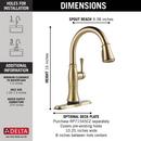 Delta Faucet Lumicoat Champagne Bronze Single Handle Pull Down Touch Activated Kitchen Faucet 