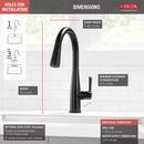 Delta Faucet Matte Black Single Handle Pull Down Touch and Voice Activated Kitchen Faucet 