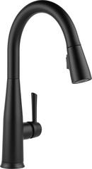 Single Handle Pull Down Kitchen Faucet with Touch and Voice Activation in Matte Black