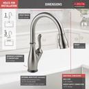 Delta Faucet SpotShield Stainless Single Handle Pull Down Touch and Voice Activated Kitchen Faucet 