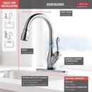Delta Faucet Arctic Stainless Single Handle Pull Down Touch and Voice Activated Kitchen Faucet 