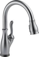 Single Handle Pull Down Kitchen Faucet with Touch and Voice Activation in Arctic Stainless