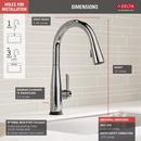 Delta Faucet Chrome Single Handle Pull Down Touch and Voice Activated Kitchen Faucet 