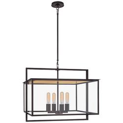 40W 4-Light Medium E-26 Outdoor Pendant in Aged Iron