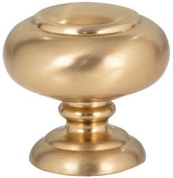 Victoria Knob 1 1/4 Inch Warm Brass