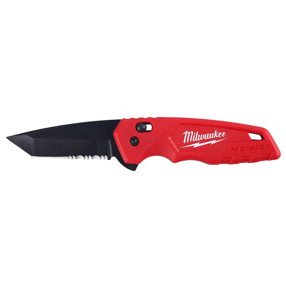 Milwaukee&reg; Red 27/50 in. Spring Assisted Folding Knife 