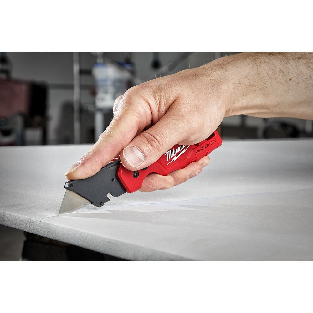 Milwaukee® Red 93/100 in. Folding Utility Knife 