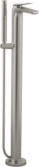 Single Handle Floor Mount Tub Filler with Hand Shower in Vibrant® Brushed Nickel (Trim Only)