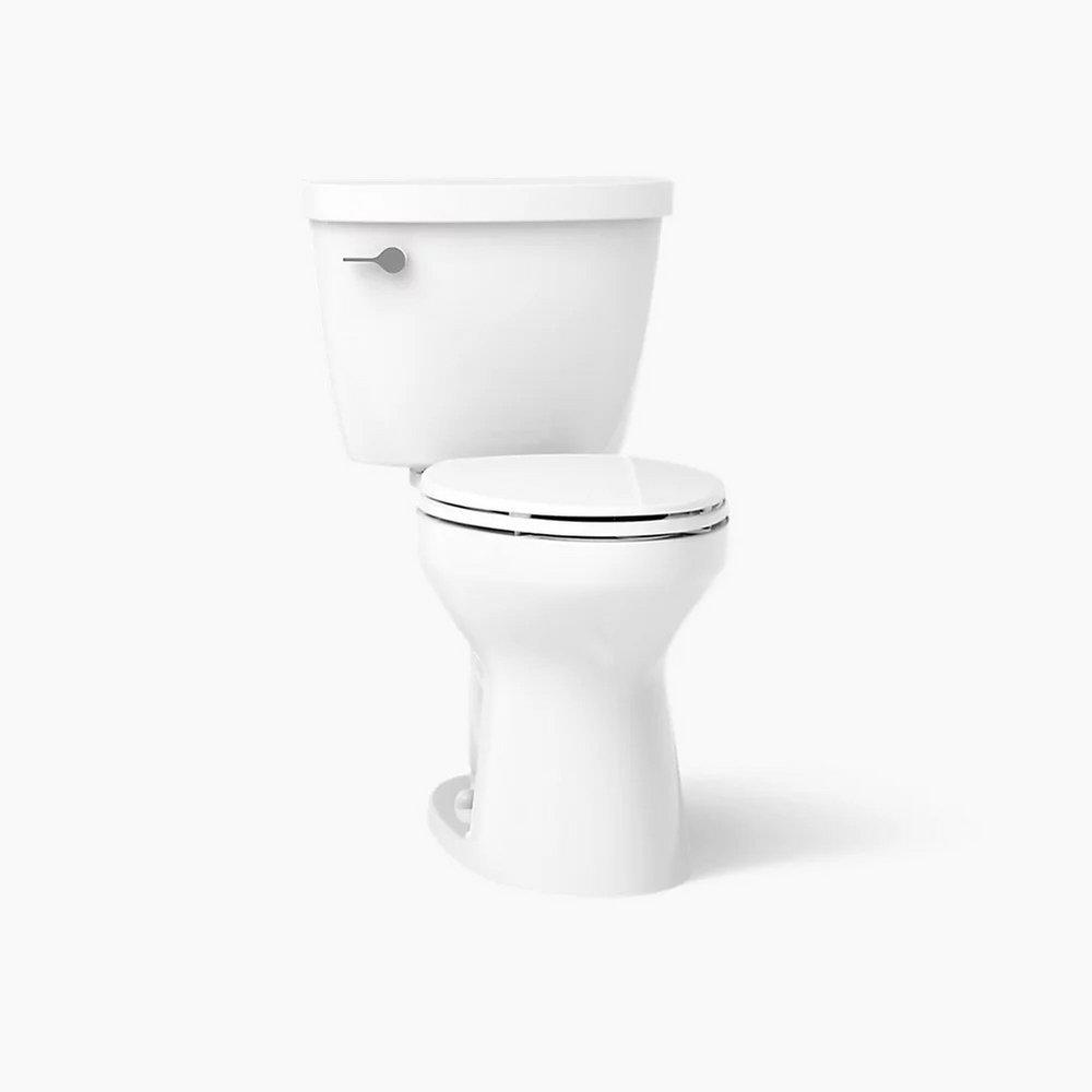 KOHLER White 1.28 gpf Elongated Two Piece Toilet 