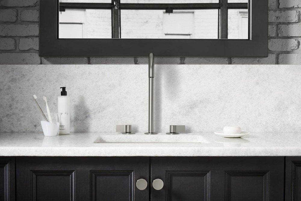 KOHLER Vibrant Brushed Nickel Tube Brass Spout in Vibrant&reg; Brushed Nickel 