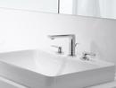 KOHLER Polished Chrome Two Handle Widespread Bathroom Sink Faucet 
