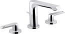 Two Handle Widespread Bathroom Sink Faucet in Polished Chrome