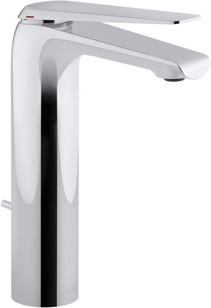 KOHLER Polished Chrome Single Handle Monoblock Bathroom Sink Faucet 