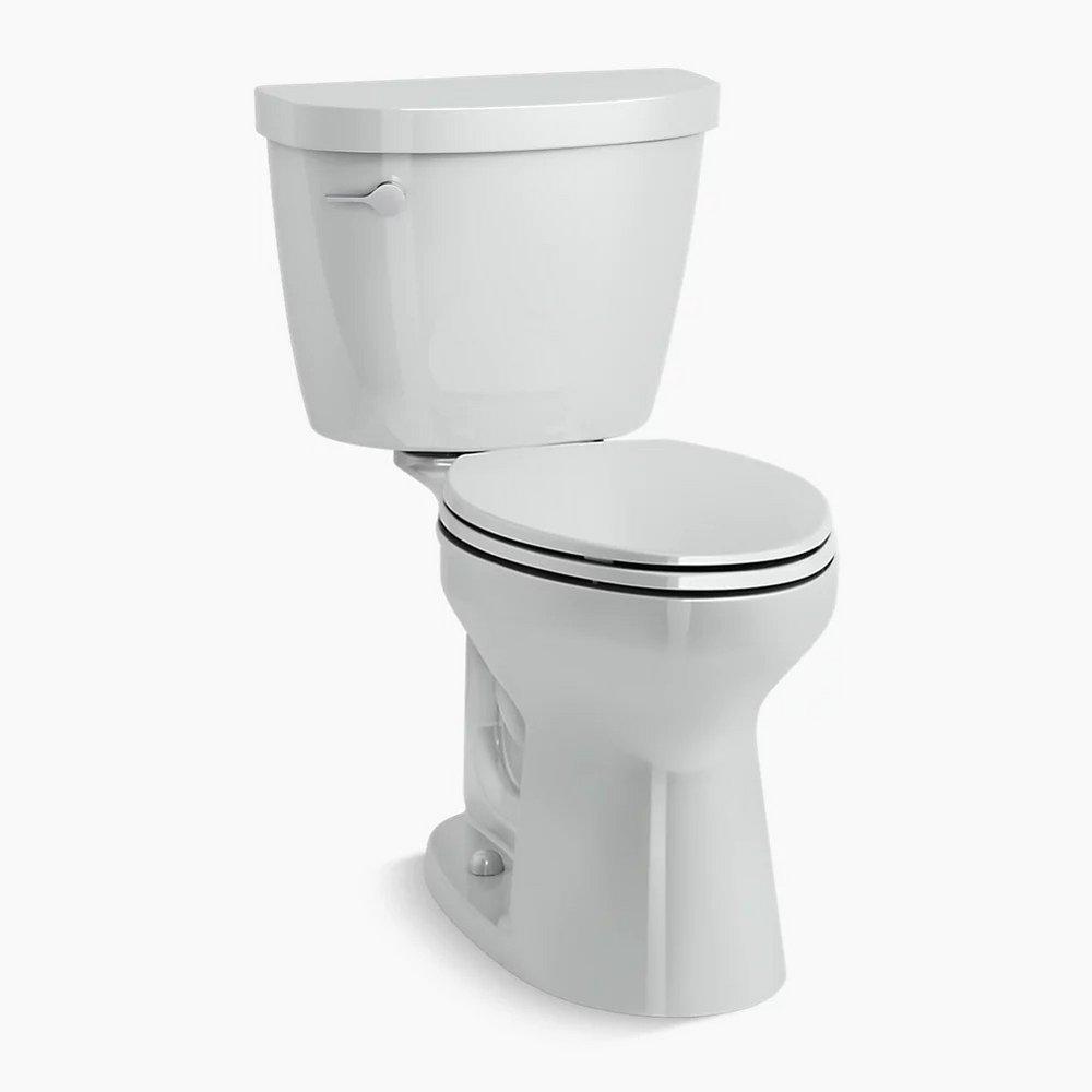 KOHLER Ice™ Grey 1.28 gpf Elongated Two Piece Toilet 
