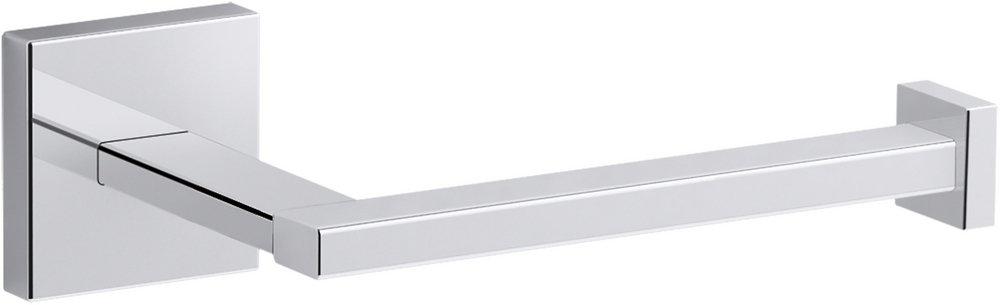 KOHLER Polished Chrome Horizontal and Wall Mount Toilet Tissue Holder 