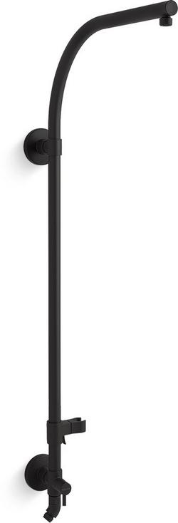 27 in. Shower Rail in Matte Black