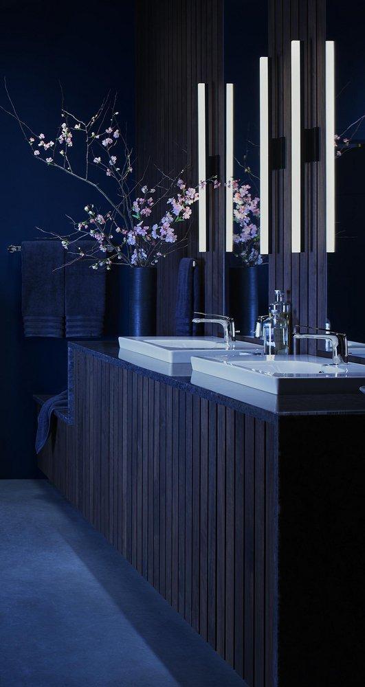 KOHLER Polished Chrome Single Handle Monoblock Bathroom Sink Faucet Lever Handle 