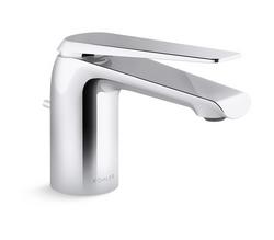 Single Handle Monoblock Bathroom Sink Faucet in Polished Chrome