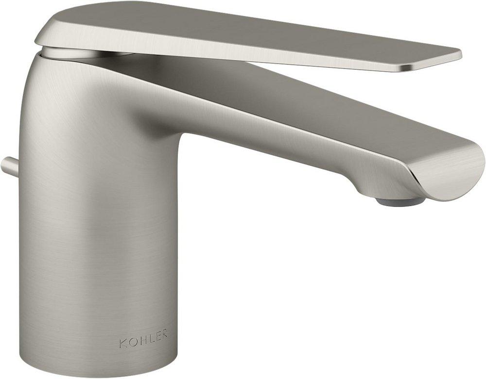 KOHLER Vibrant&reg; Brushed Nickel Single Handle Monoblock Bathroom Sink Faucet Lever Handle 
