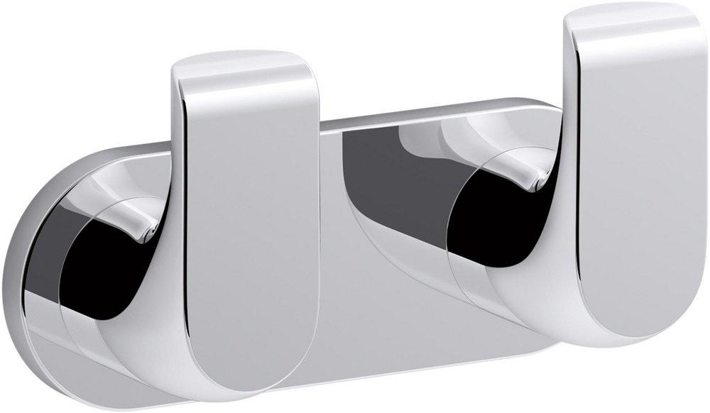 KOHLER Polished Chrome 2-Hook Robe Hook 