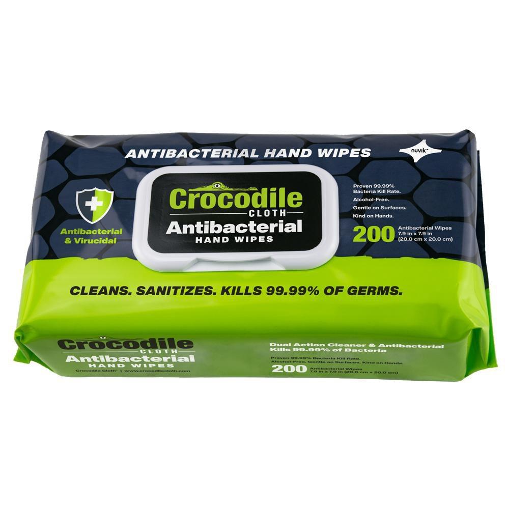 Crocodile Cloth&reg; White Sanitizing Hand Wipes (Pack of 200) 