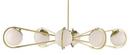 Currey and Company Brushed Brass 25W 6-Light Candelabra E-12 Chandelier 