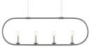 Currey and Company Hiroshi Grey 60W 4-Light Candelabra E-12 Chandelier 