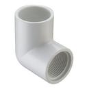 White Socket x FIPT Straight Schedule 40 PVC 90 Degree Elbow 