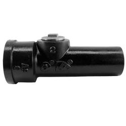 12 in. Spigot x Hub x FNPT Service Cast Iron Cleanout Tee with SC Plug