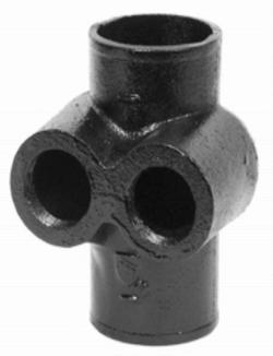 4 x 1-1/2 in. Spigot x FNPT Cast Iron Tapped Tee