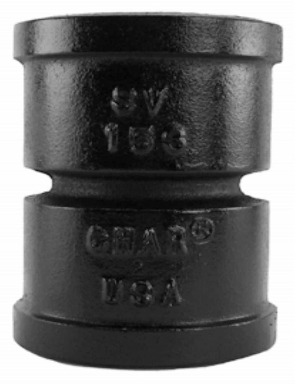 CHARLOTTE PIPE Black Hub Soil Vent Cast Iron Coupling 