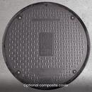 GB-250-B GREASE INTERCEPTOR 4 PLAIN/FEMALE INLET/OUTLET HIGHWAY RATED COMPOSITE COVER 