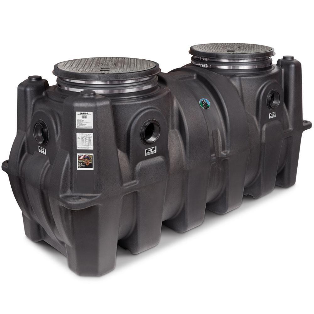 GB-250-B GREASE INTERCEPTOR 4 PLAIN/FEMALE INLET/OUTLET HIGHWAY RATED COMPOSITE COVER 