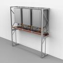 Wall Hanging Tankless Water Heater Rack, 3 Unit Ng
