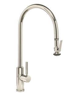 Single Handle Pull Down Kitchen Faucet in Polished Nickel